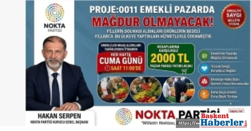 Nokta Partisi'nden Emeklilere Destek Projesi: "Emekli Pazarda Mağdur Olmayacak"