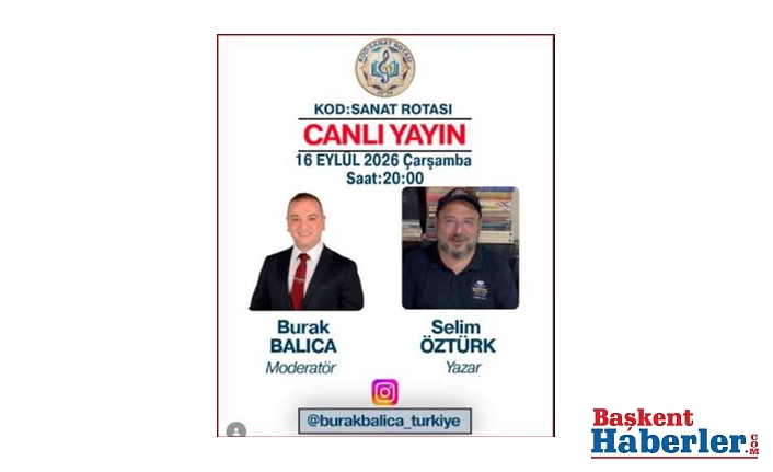 Kod: Sanat Rotası Canlı Yayınında Yazar Selim Öztürk Ağırlanıyor!