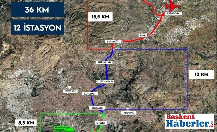 YHT Gar ile Esenboğa Havalimanı 36 Kilometrelik Raylı Sistemle Bağlanacak