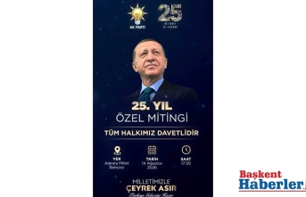 AK PARTİ 25 YAŞINDA: “ÇEYREK ASIR” ÖZEL MİTİNGİ ANKARA’DA GERÇEKLEŞECEK