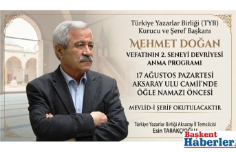 Mehmet Doğan Vefatının 2. Yılında Aksaray’da Anılacak