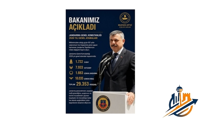 İçişleri Bakanlığı Duyurdu: Jandarma’da 2026 Yılı Genel Atamaları Tamamlandı!