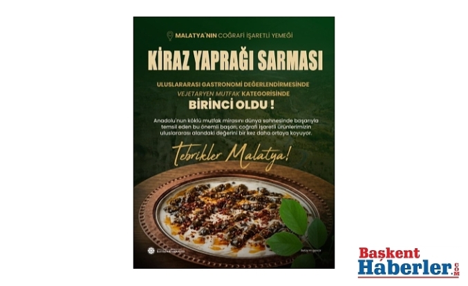 Malatya'nın Coğrafi İşaretli Lezzeti Dünya Birincisi Oldu