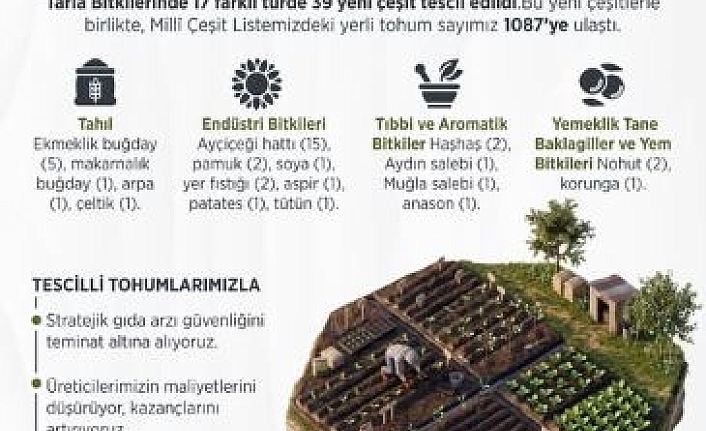 Tarımda Yerli Tohum Devrimi: Bakan Yumaklı TAGEM’in Tescillediği 39 Yeni Çeşidi Müjdeledi!