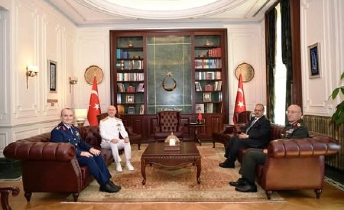 TSK'nın Üç Kuvvet Komutanlığının Kurmay Başkanlarından Ankara Valisi Yakup Canbolat'a Ziyaret
