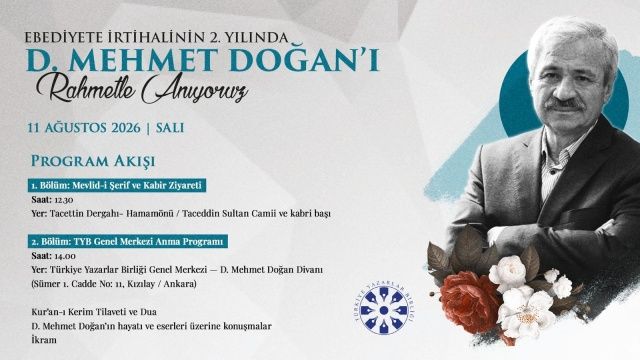 D. MEHMET DOĞAN'IN 2. VEFAT YIL DÖNÜMÜ ANMA PROĞRAMI